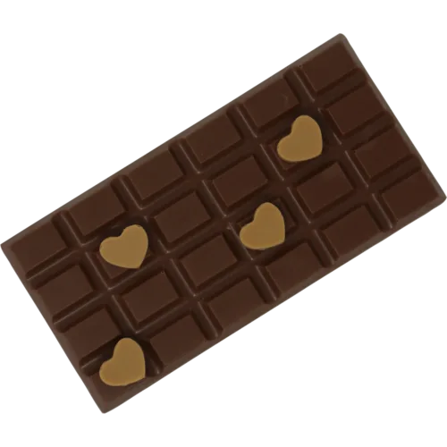 Mixed Large Bar Milk with Gold Hearts Chocolate
