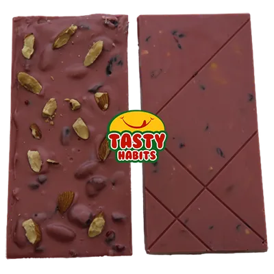 Ruby Chocolate Bar with Cranberries and Almonds